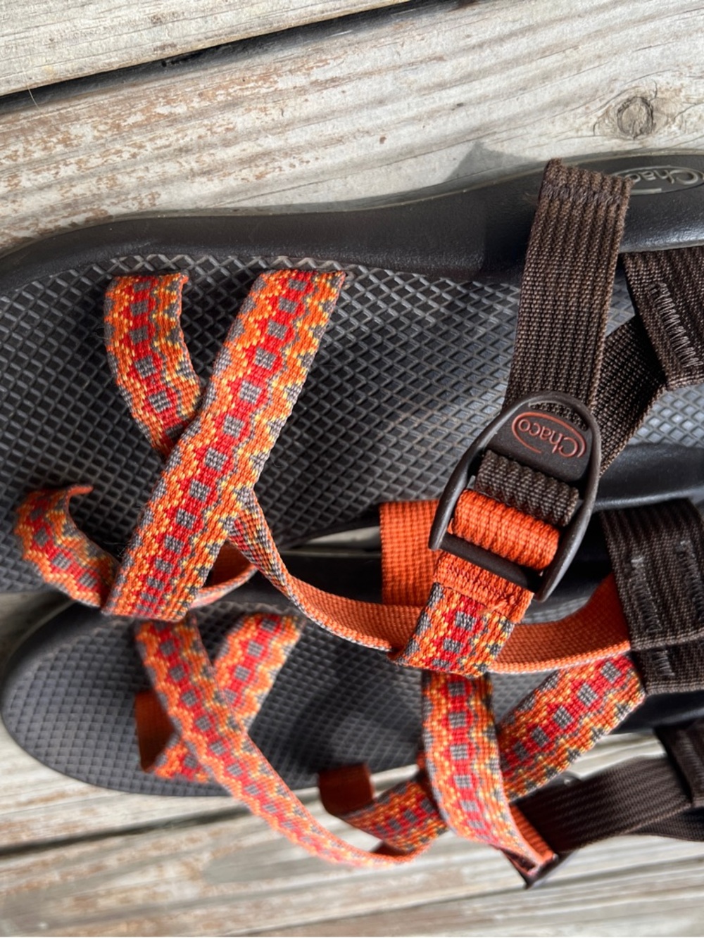CHACO Classic Hiking Sandals Aztec Orange Women's Size 10 sandals - Picture 4 of 7